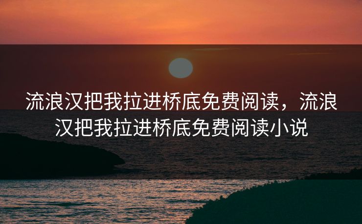 流浪汉把我拉进桥底免费阅读，流浪汉把我拉进桥底免费阅读小说