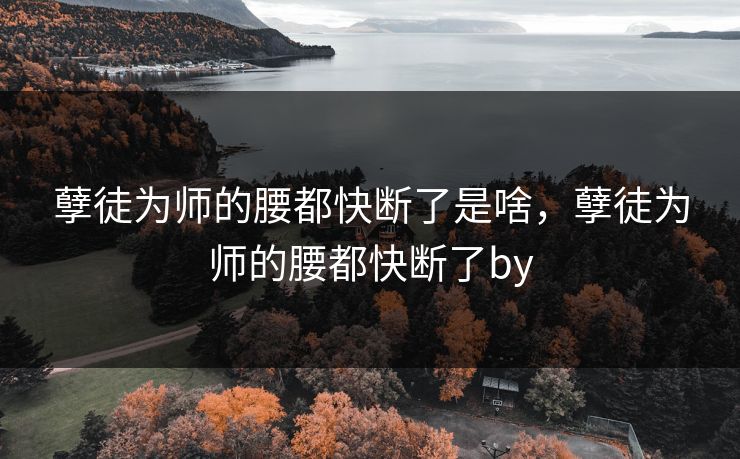 孽徒为师的腰都快断了是啥，孽徒为师的腰都快断了by