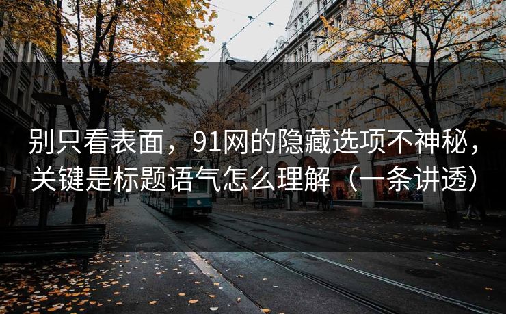 别只看表面，91网的隐藏选项不神秘，关键是标题语气怎么理解（一条讲透）